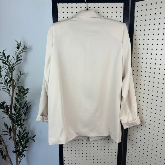 PrettyLittleThing Oversized Blazer Jacket Neutral Cream Women’s 4 - Picture 2 of 7